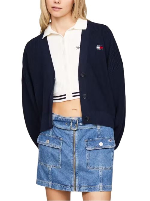 Cardigan in cotone con logo sul retro Tommy Jeans | DW0DW18335C1G